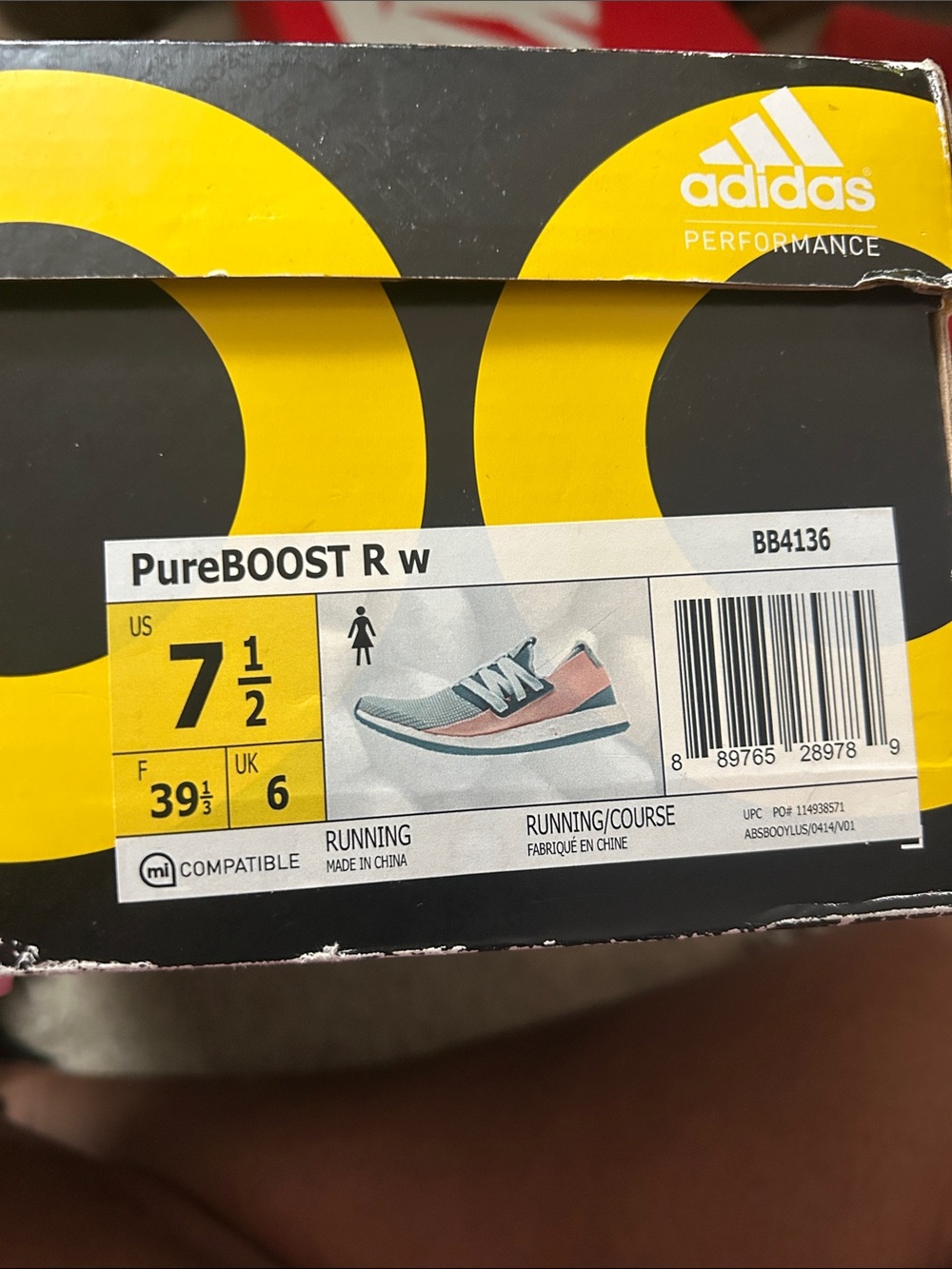 adidas Kids PureBOOST R W Sneakers in Pink and Gray